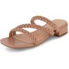 imageCUSHIONAIRE Womens Newton braided low block heel sandal Memory Foam and Wide Widths AvailableCafe