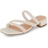 imageCUSHIONAIRE Womens Newton braided low block heel sandal Memory Foam and Wide Widths AvailableIvory