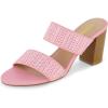 imageCUSHIONAIRE Womens Tosh two band heel sandal Memory Foam and Wide Widths AvailableHot Pink