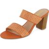 imageCUSHIONAIRE Womens Tosh two band heel sandal Memory Foam and Wide Widths AvailableOrange