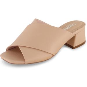 imageCUSHIONAIRE Garland cross band block heel sandal Memory Foam Wide Widths AvailableFrappe