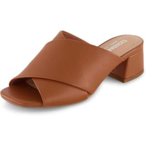 imageCUSHIONAIRE Garland cross band block heel sandal Memory Foam Wide Widths AvailableTan
