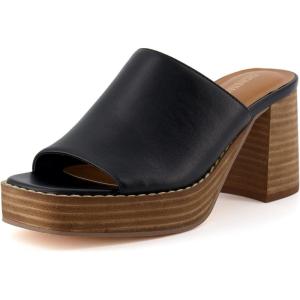 imageCUSHIONAIRE Womens Keeper soft one band Heel Sandal Memory Foam Wide Widths AvailableBlack