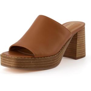 imageCUSHIONAIRE Womens Keeper soft one band Heel Sandal Memory Foam Wide Widths AvailableWhiskey