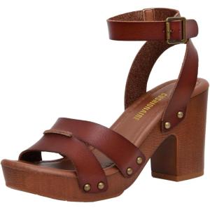 imageCUSHIONAIRE Womens Sandra Faux Wood Sandal LiteSole Technology Wide Widths AvailableWhiskey
