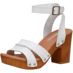 imageCUSHIONAIRE Womens Sandra Faux Wood Sandal LiteSole Technology Wide Widths AvailableWhite