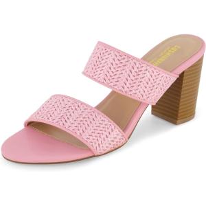 imageCUSHIONAIRE Womens Tosh two band heel sandal Memory Foam and Wide Widths AvailableHot Pink