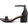 imageCUSHIONAIRE Womens Alba one band mid block heel sandal Memory Foam Wide Widths AvailableBlack