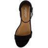 imageCUSHIONAIRE Womens Alba one band mid block heel sandal Memory Foam Wide Widths AvailableBlack Suede