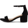 imageCUSHIONAIRE Womens Alba one band mid block heel sandal Memory Foam Wide Widths AvailableBlack Suede