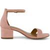 imageCUSHIONAIRE Womens Alba one band mid block heel sandal Memory Foam Wide Widths AvailableBlush Suede