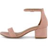 imageCUSHIONAIRE Womens Alba one band mid block heel sandal Memory Foam Wide Widths AvailableBlush Suede