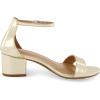 imageCUSHIONAIRE Womens Alba one band mid block heel sandal Memory Foam Wide Widths AvailableGold