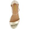 imageCUSHIONAIRE Womens Alba one band mid block heel sandal Memory Foam Wide Widths AvailableGold