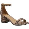 imageCUSHIONAIRE Womens Alba one band mid block heel sandal Memory Foam Wide Widths AvailableLeopard