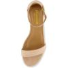 imageCUSHIONAIRE Womens Alba one band mid block heel sandal Memory Foam Wide Widths AvailableNatural Suede