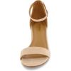 imageCUSHIONAIRE Womens Alba one band mid block heel sandal Memory Foam Wide Widths AvailableNatural Suede
