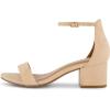 imageCUSHIONAIRE Womens Alba one band mid block heel sandal Memory Foam Wide Widths AvailableNatural Suede