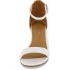 imageCUSHIONAIRE Womens Alba one band mid block heel sandal Memory Foam Wide Widths AvailableWhite