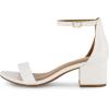 imageCUSHIONAIRE Womens Alba one band mid block heel sandal Memory Foam Wide Widths AvailableWhite