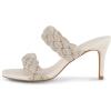 imageCUSHIONAIRE Womens Party braided rhinestone dress sandal Memory Foam Wide Widths AvailableSilver Sparkle