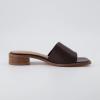 imageCUSHIONAIRE Womens Sage low block heel slide sandal Memory Foam and Wide Widths AvailableDark Brown