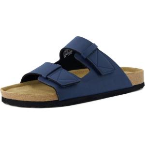imageCUSHIONAIRE Mens Lynx Cork footbed Sandal with ComfortNavy Nubuck
