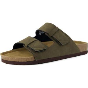 imageCUSHIONAIRE Mens Lynx Cork footbed Sandal with ComfortOlive Nubuck