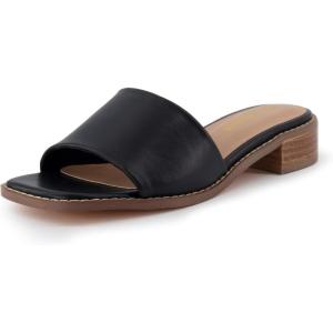 imageCUSHIONAIRE Womens Sage low block heel slide sandal Memory Foam and Wide Widths AvailableBlack