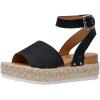 imageCUSHIONAIRE Womens Espadrille Flatform Open Toe SandalMiranda Black
