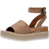 imageCUSHIONAIRE Womens Espadrille Flatform Open Toe SandalMiranda Natural