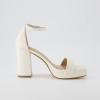 imageCUSHIONAIRE Womens Grammy one band block heel platform sandal Memory Foam Wide Widths AvailableCream