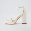 imageCUSHIONAIRE Womens Grammy one band block heel platform sandal Memory Foam Wide Widths AvailableCream