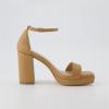 imageCUSHIONAIRE Womens Grammy one band block heel platform sandal Memory Foam Wide Widths AvailableNude