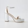 imageCUSHIONAIRE Womens Grammy one band block heel platform sandal Memory Foam Wide Widths AvailableSilver