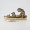 imageCUSHIONAIRE Womens Mandy Cork Espadrille Platform Sandal  Strappy Wedge with Arch SupportBT Raffia
