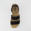 imageCUSHIONAIRE Womens Mandy Cork Espadrille Platform Sandal  Strappy Wedge with Arch SupportBlack