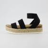 imageCUSHIONAIRE Womens Mandy Cork Espadrille Platform Sandal  Strappy Wedge with Arch SupportBlack