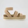 imageCUSHIONAIRE Womens Mandy Cork Espadrille Platform Sandal  Strappy Wedge with Arch SupportNude