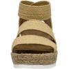 imageCUSHIONAIRE Womens Mandy Cork Espadrille Platform Sandal  Strappy Wedge with Arch SupportRaffia