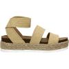 imageCUSHIONAIRE Womens Mandy Cork Espadrille Platform Sandal  Strappy Wedge with Arch SupportRaffia