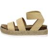imageCUSHIONAIRE Womens Mandy Cork Espadrille Platform Sandal  Strappy Wedge with Arch SupportRaffia