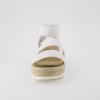 imageCUSHIONAIRE Womens Mandy Cork Espadrille Platform Sandal  Strappy Wedge with Arch SupportWhite