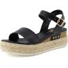 imageCUSHIONAIRE Womens Melissa Espadrille Platform Wedge SandalBlack