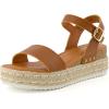 imageCUSHIONAIRE Womens Melissa Espadrille Platform Wedge SandalTan