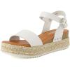 imageCUSHIONAIRE Womens Melissa Espadrille Platform Wedge SandalWhite