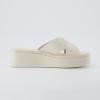 imageCUSHIONAIRE Womens Pepe crossband platform sandal with Memory FoamIvory