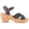 imageCUSHIONAIRE Womens Rosie Cork Wedge Sandal Memory FoamBlack