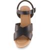 imageCUSHIONAIRE Womens Rosie Cork Wedge Sandal Memory FoamBlack