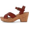 imageCUSHIONAIRE Womens Rosie Cork Wedge Sandal Memory FoamCognac